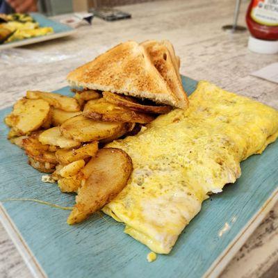 Diced Ham & Cheese Omelet