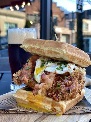 Special: The Breakfast Bird, Fried Chicken Sandwich.