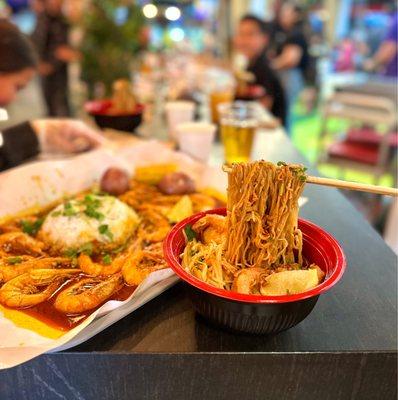 Anti-Gravity House Noodles and Cajun Shrimp Platter - okay