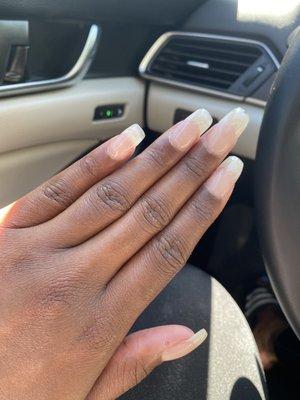 Acrylic overlay on my REAL nails.