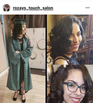 Hair color, cut & style done by Rozay's Touch Salon ‍