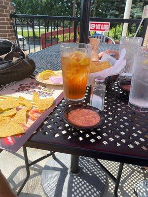 Patio dinning on a great summer day