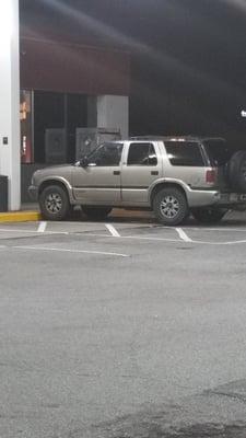 Employee's vehicle who went on a rant in front of customers.