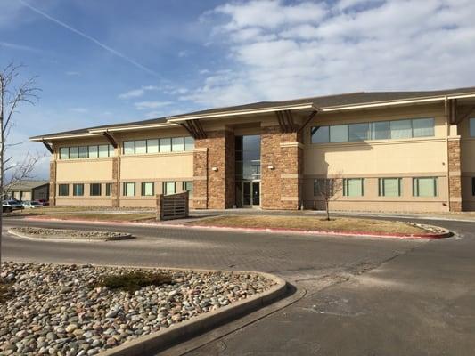 The exterior of our office building at 6160 Tutt Blvd., near the Southeast corner of Dublin and Powers Blvds.