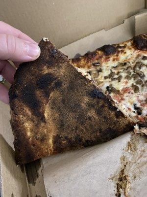 My pizza delivered from Galactic Pizza was burnt.  Customer service was not great enough either in my book.