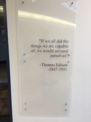 I love the quotes on the walls at work! #inspirational