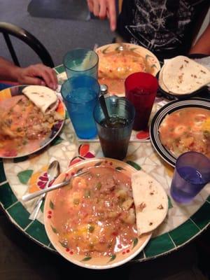 Ready to dig in! Mexican breakfast smothered in green chiles