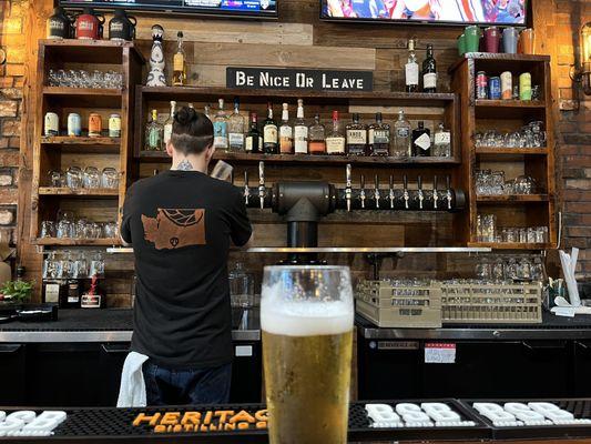 Red Bluff Taphouse.  Pint of the pale ale.