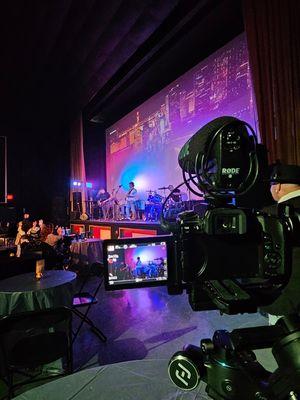 Filming a live showcase in the event space!