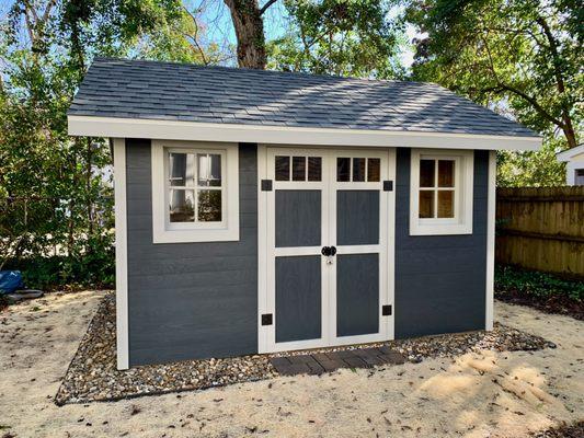 The shed is built and ready for your tools, a reading get-away, maybe a place for your gardening tools.  Your option in historic New Bern!