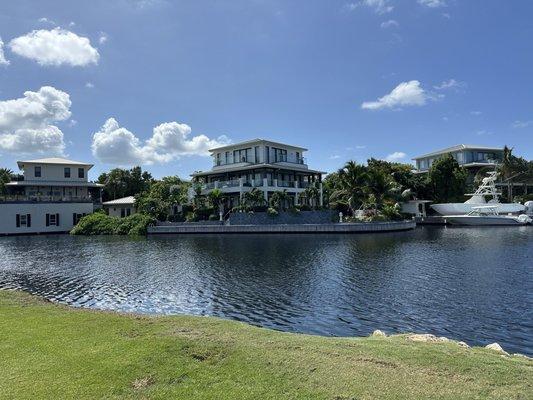 Homes along the course