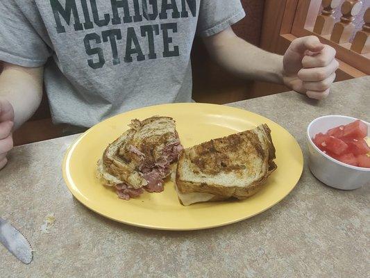 Ruben with a side of fruit