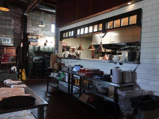 A view by the open kitchen in the rear.