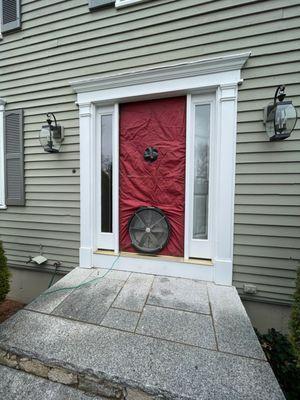 Blower door test