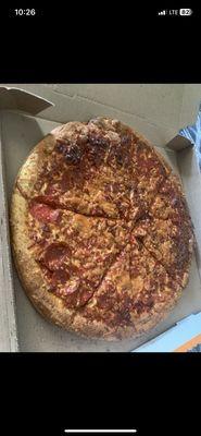 Gave me the wrong pizza that I didn't order, pretty burnt as well