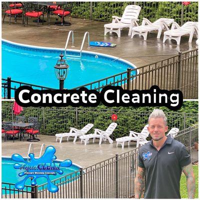 We clean all types of concrete. All concrete cleaning comes with treatment for mold and mildew. Clean and treated.