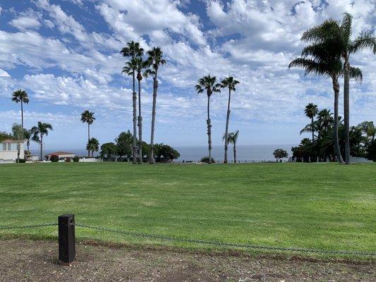 Cute tiny park facing the Ocean