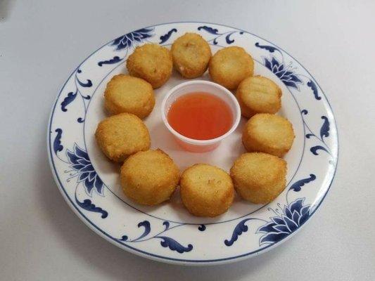 Fried scallops