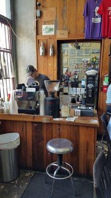 Sweet coffee stand just inside Steins Deli