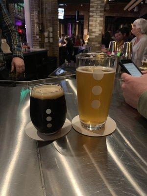 8oz stout and 16oz IPA