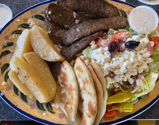 Lamb Souvlaki Platter