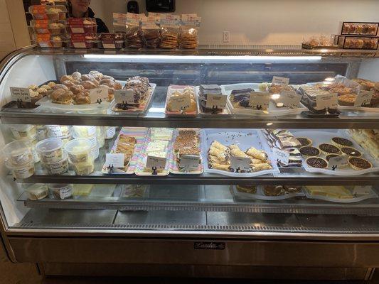 An amazing array of pastries in the cafe