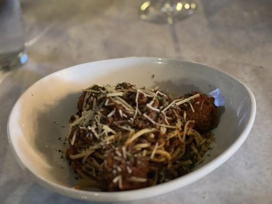 Bolognese with added meatballs