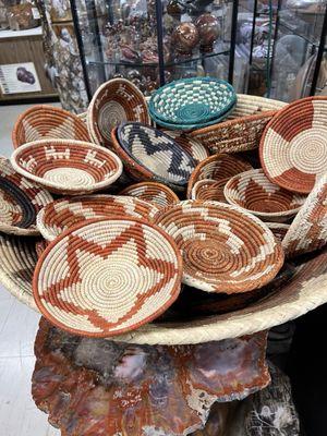 Woven baskets.