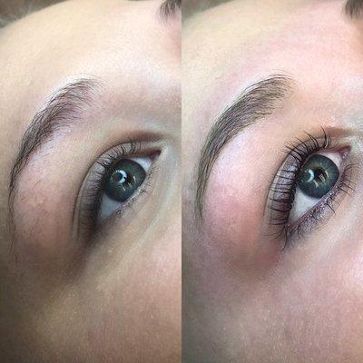 Lash Lift with Tint and Brow Shaping