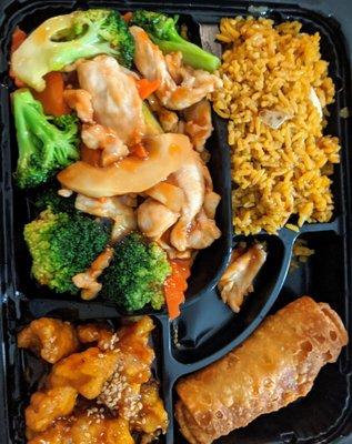 Chicken Broccoli, Chicken Sesame Dinner Bento Box