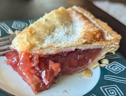 $22.99 strawberry rhubarb pie. Big Disappointment! Not much strawberry or rhubarb. Mostly filling. More like an $8 pie.