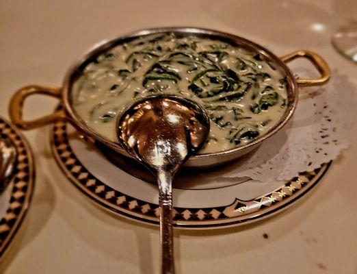 Bland and runny creamed spinach