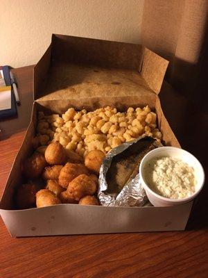 Huge portions! Calabash shrimp platter