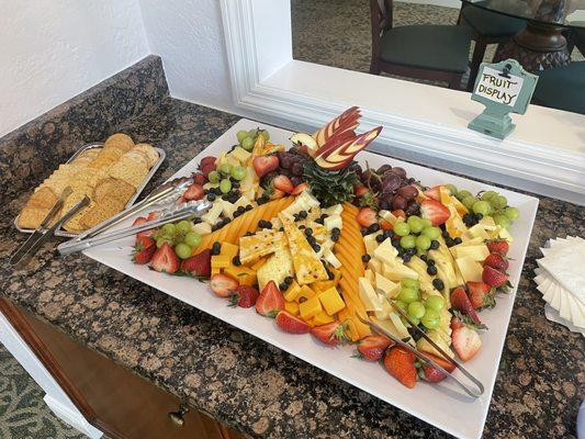 Fruit and cheese tray