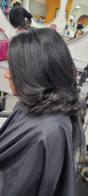 Silk Press on Natural Hair