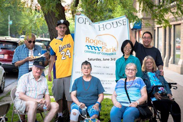 Caroline Hedger Building residents visit Rogers Park Chamber office for our annual Open House