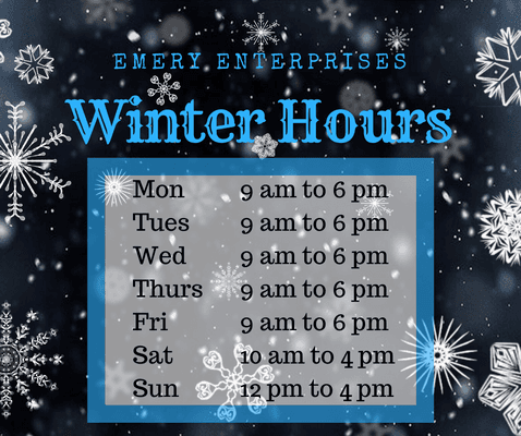 In an effort to better serve our customers, & help ease the strain of holiday shopping we are now OPEN ON SUNDAYS until the end of the year!