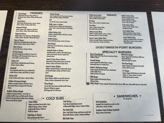 Menu.