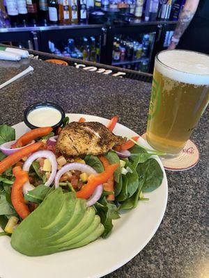 Chili Rubbed Salmon Salad