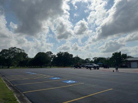 HOA parking lot in friendswood