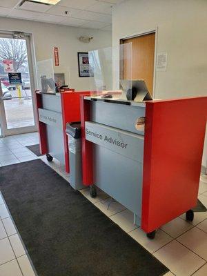 Service department service advisor "desks"