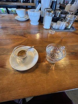 Espresso and sparkling water