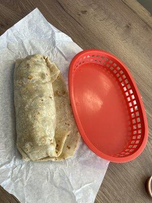 Steak Egg and Beans Breakfast Burrito