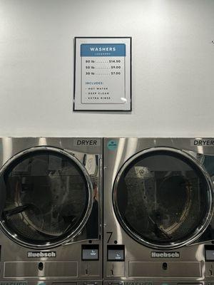 Washer prices, August 2024