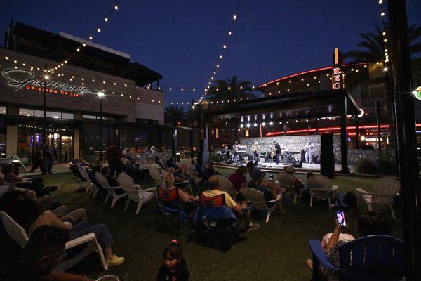 Jazz on the Green free concert at Celebration Pointe, just outside the front door of Spurrier's.