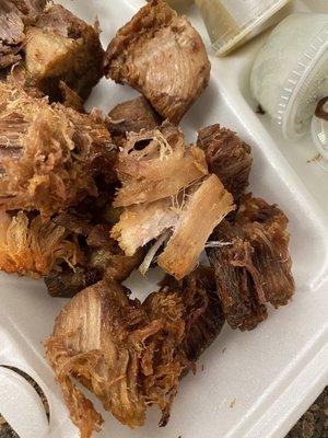 Burned reheated carnitas