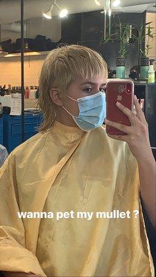 mullet cut and bleach