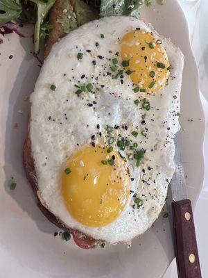 Avocado toast with eggs