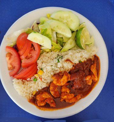 Camarones ala Diabla w/Salad