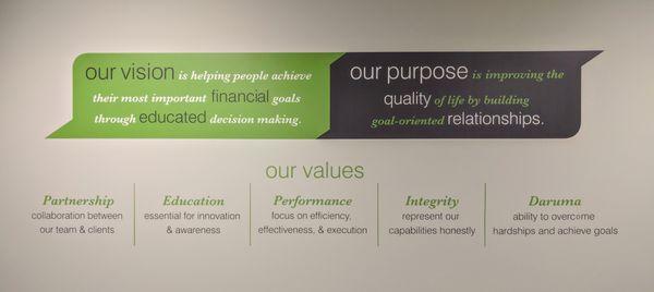 We believe in values first and building deeper relationships